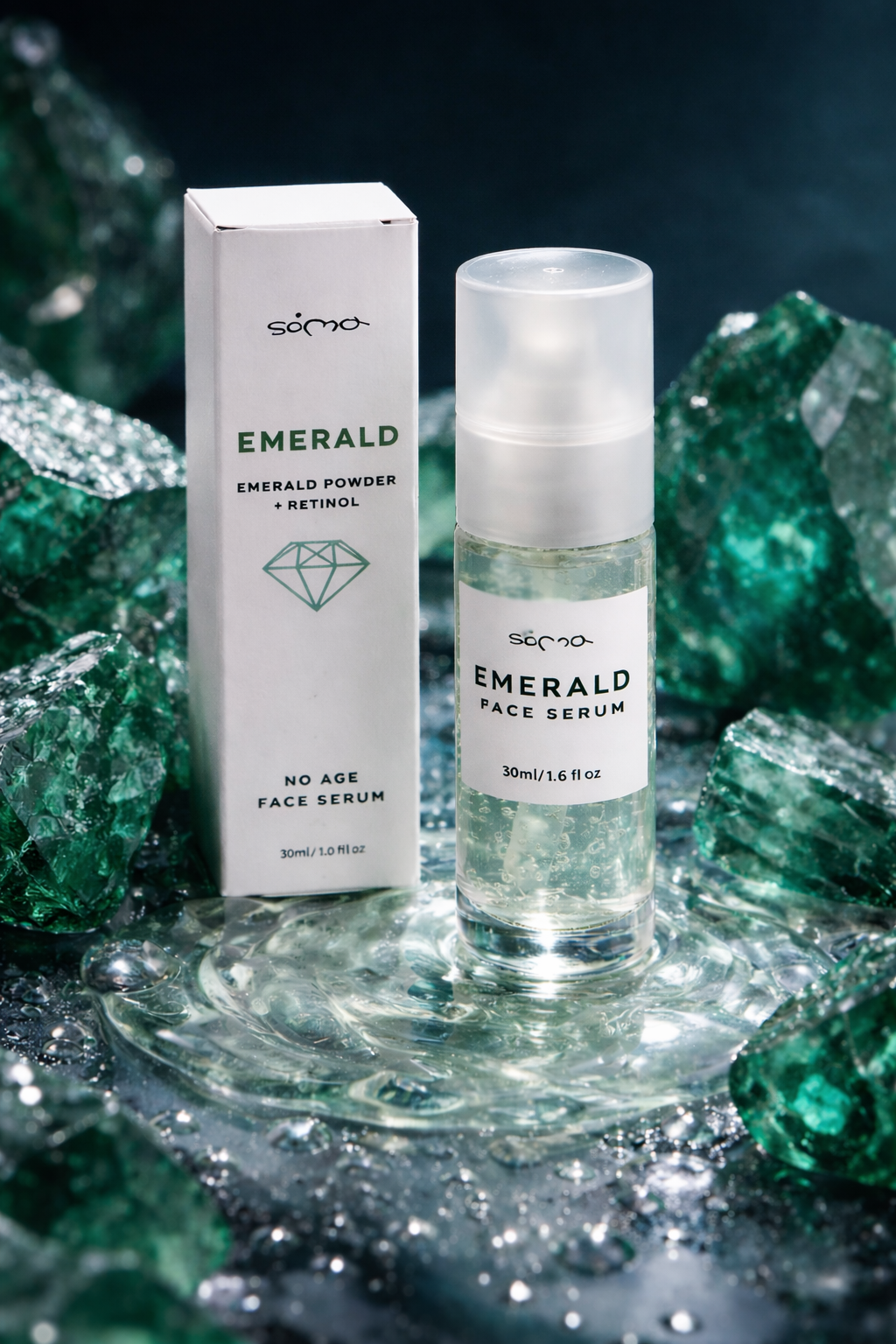 Emerald Age-Defying Face Serum with Retinol